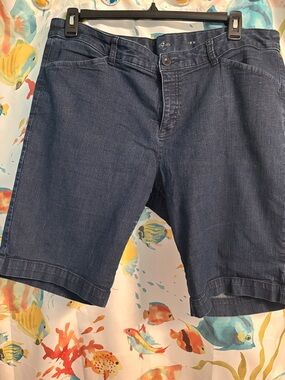 St. John's Bay Dark Blue Denim Bermuda Shorts